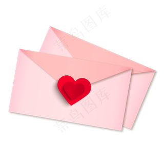 矢量免扣卡通信封