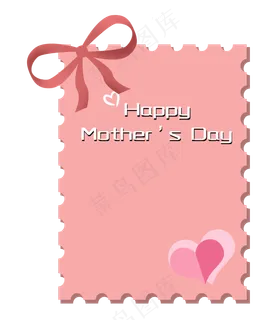 粉色爱心母亲节边框装饰