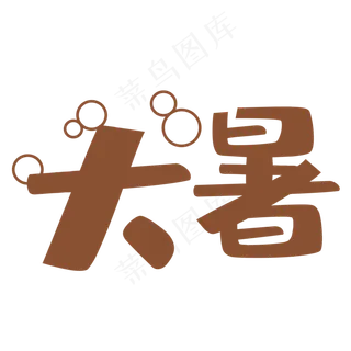 创意大暑艺术字