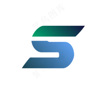 创意尖锐体字母S