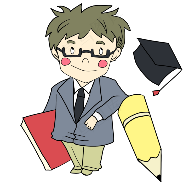 参加高考小男孩(3000X3000(DPI:300))psd模版下载