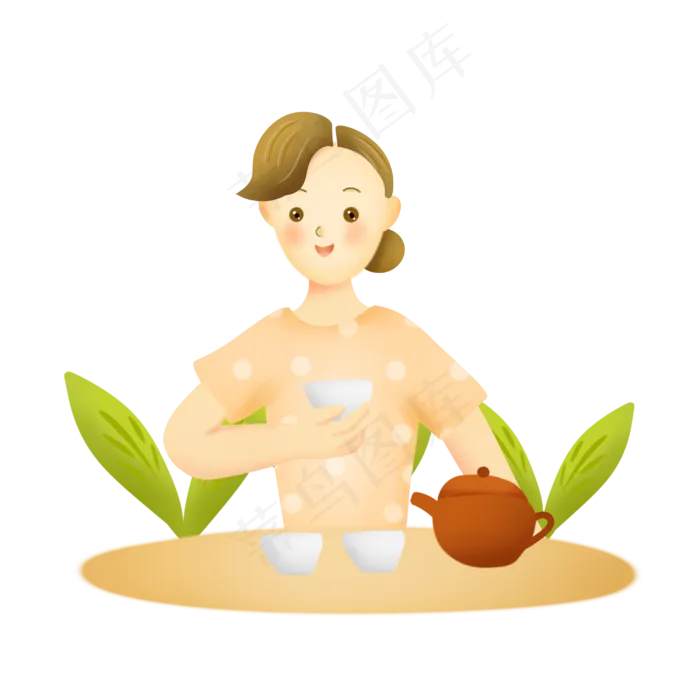 二十四节气大暑喝伏茶(3000X3000(DPI:300))psd模版下载