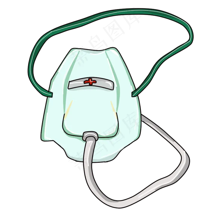 卡通医疗用具氧气罩,免抠元素(2602X2602(DPI:300))psd模版下载
