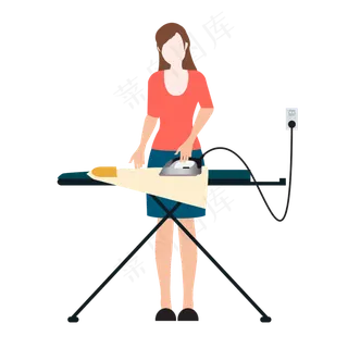 做家务的女人矢量素材