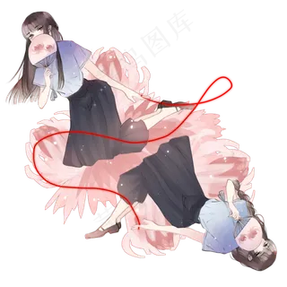 二十四节气夏至红线女孩