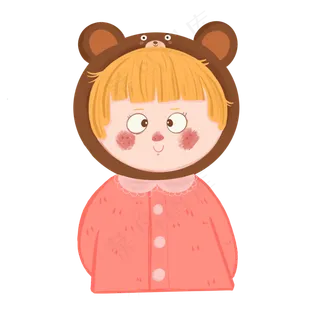 戴帽子的小女孩