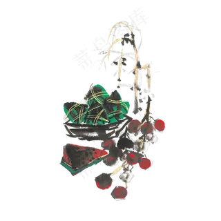 端午姐生动粽子西瓜手绘