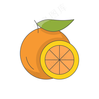 橙色的梨子免抠图