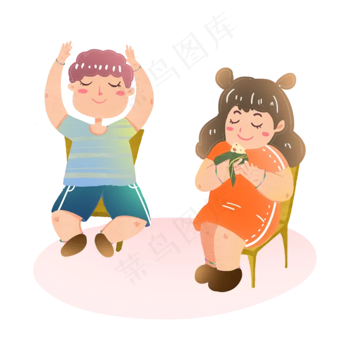 端午节吃粽子素材(2000X2000(DPI:300))psd模版下载