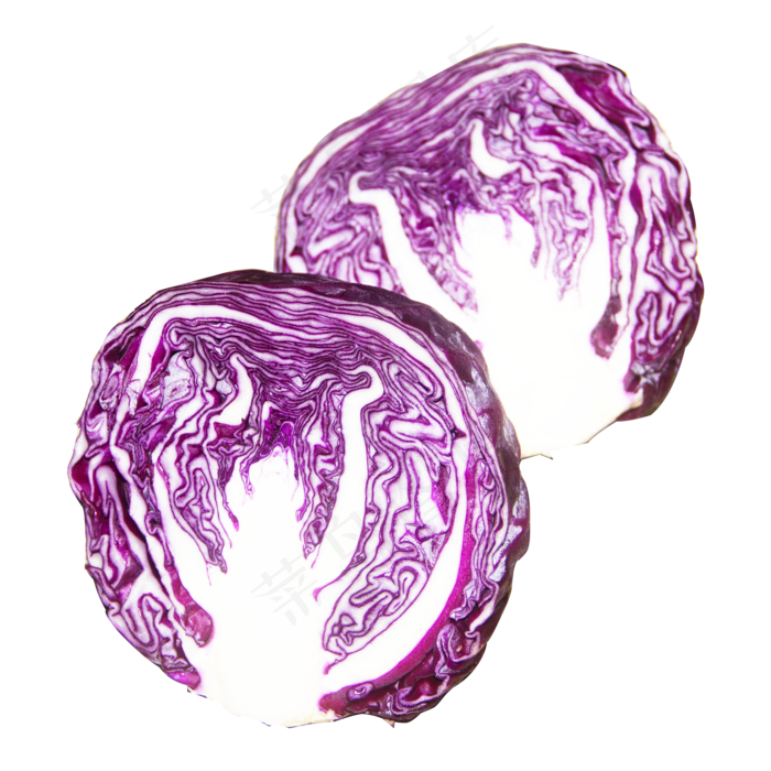 新鲜蔬菜水果分开紫甘蓝