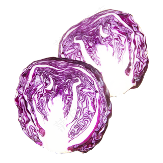 新鲜蔬菜水果分开紫甘蓝