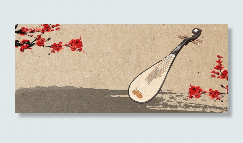 淡雅古风梅花banner(1920*800px 	       )psd模版下载