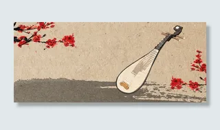 淡雅古风梅花banner