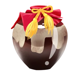 清明节酒坛手绘免扣png,免抠元素