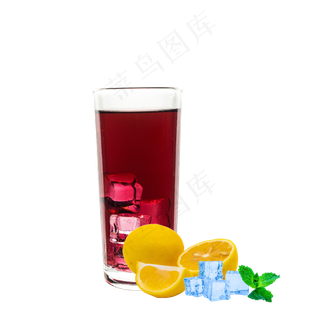 果汁冰块薄荷叶,免抠元素