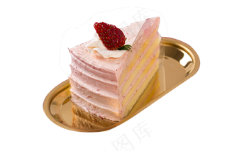 草莓蛋糕粉色糕点甜品,免抠元素