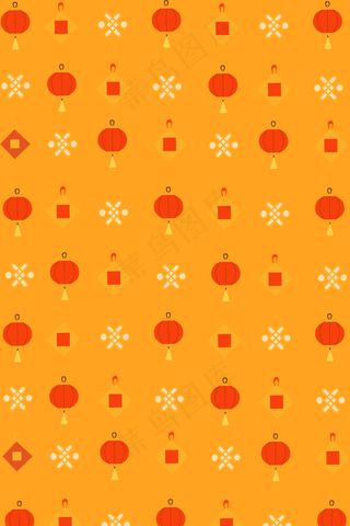 黄色中国结福字中国风底纹