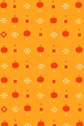 黄色中国结福字中国风底纹