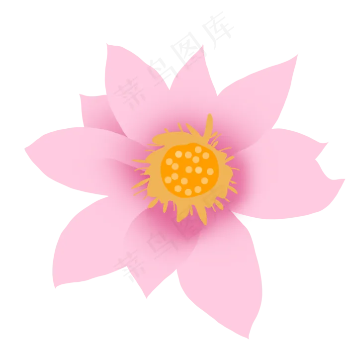 花朵荷花卡通植物(2000X2000(DPI:300))psd模版下载