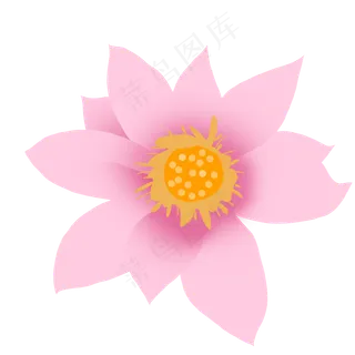 花朵荷花卡通植物