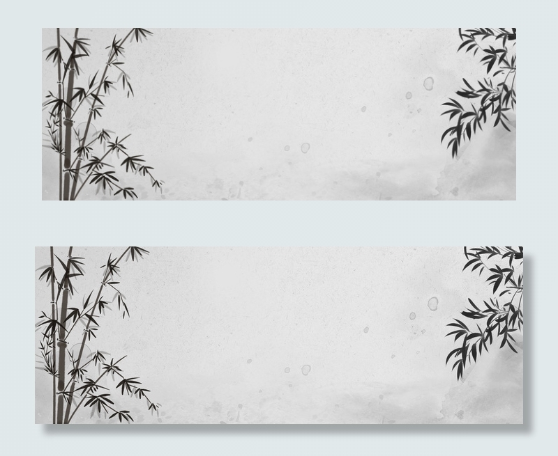 简约中国风竹子竹叶海报背景