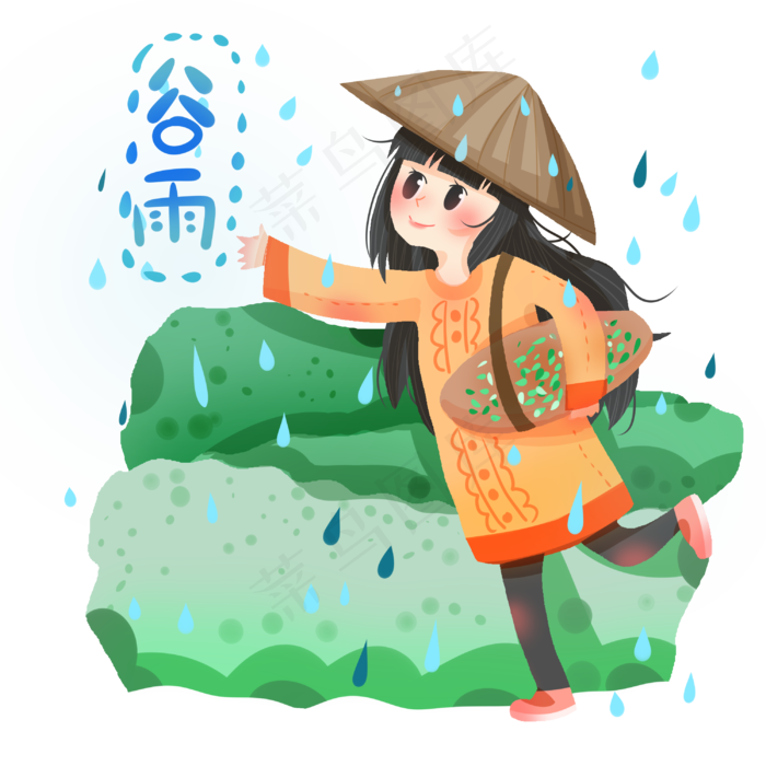 谷雨漂亮的小女孩