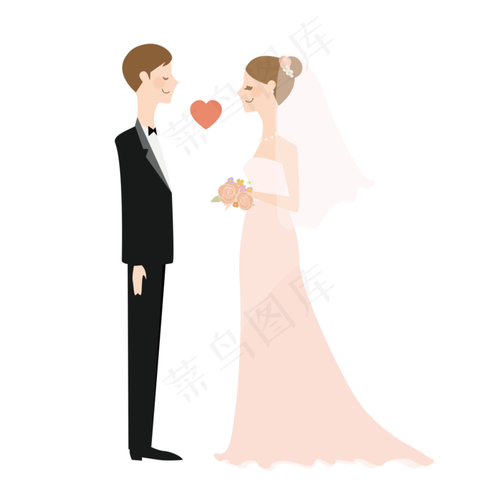 520多彩卡通手绘结婚