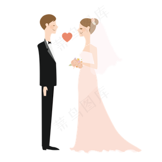 520多彩卡通手绘结婚