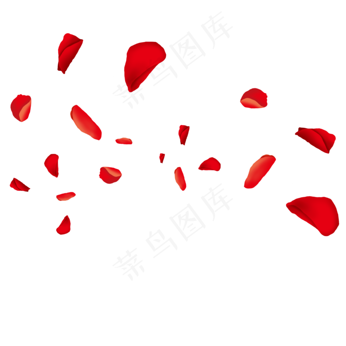 红色玫瑰花瓣漂浮素材免费下载(2000X2000(DPI:300))psd模版下载