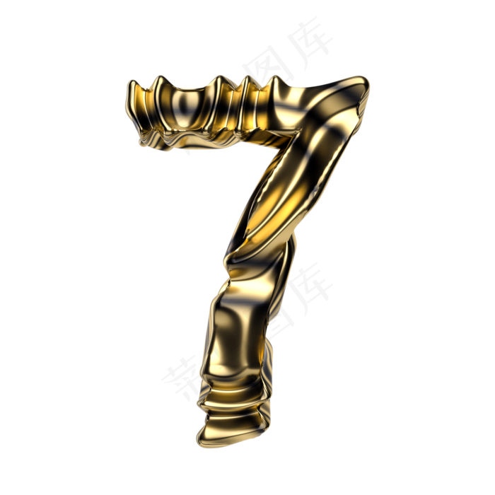 黑金质感倒计时周年庆数字7