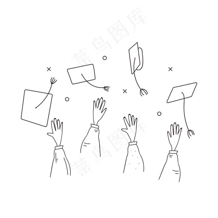毕业季扔帽子(2000X2000(DPI:300))psd模版下载