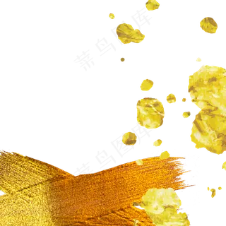 金粉金属笔刷,免抠元素
