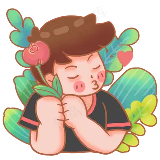 亲吻情侣头像男