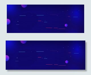 蓝色渐变科技感网路线条艺术banner