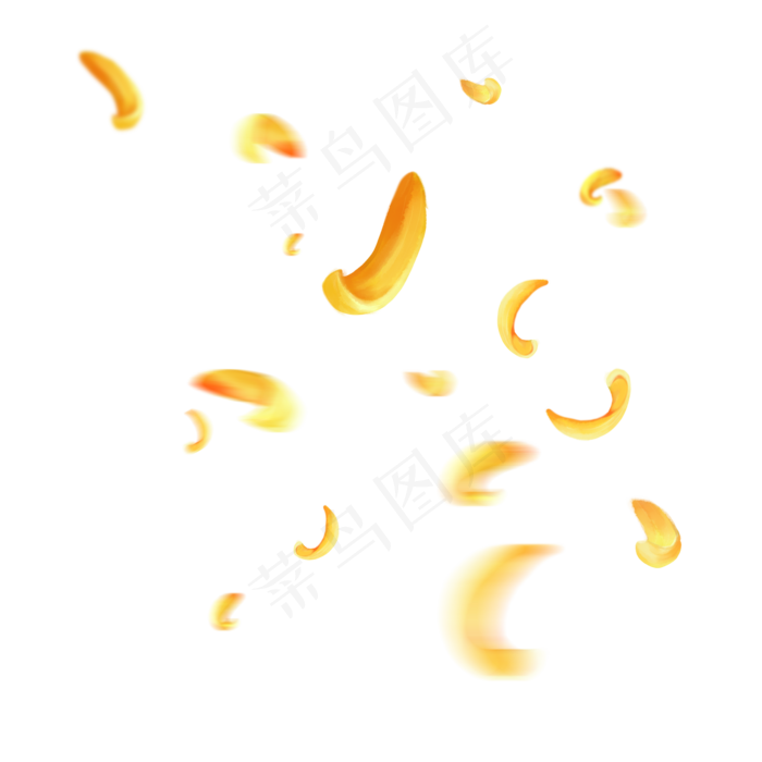 漂浮的菊花花瓣飘落的黄色花瓣花,免抠元素
