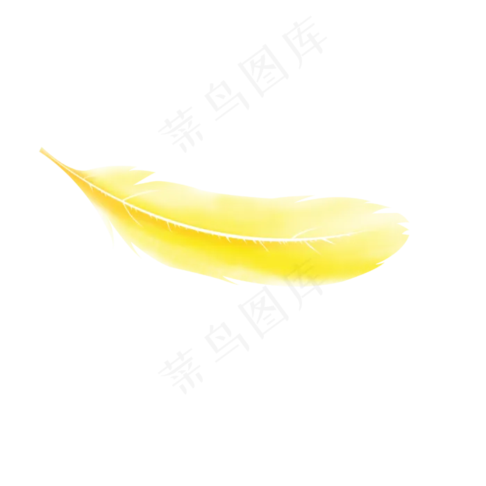 浅黄色梦幻手绘水彩羽毛,免抠元素(3000X3000(DPI:300))psd模版下载