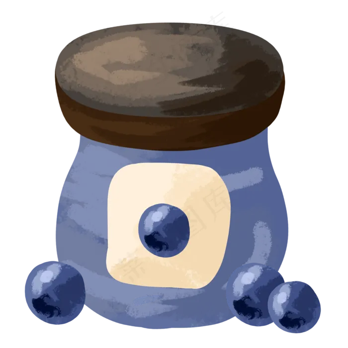 水果果酱蓝莓果酱(2000X2000(DPI:300))psd模版下载