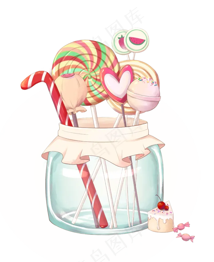 缤纷糖果罐,免抠元素(2700*3300px 300 dpi )psd模版下载