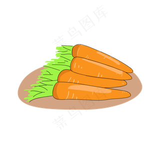 处暑蔬菜元素一堆胡萝卜