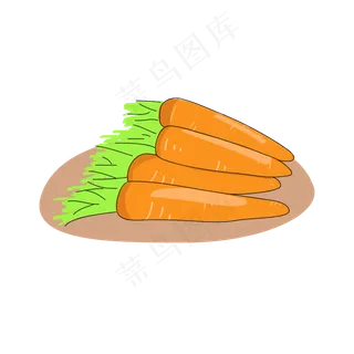 处暑蔬菜元素一堆胡萝卜