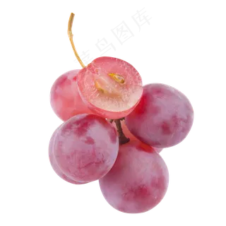 红色创意一串葡萄食物提子