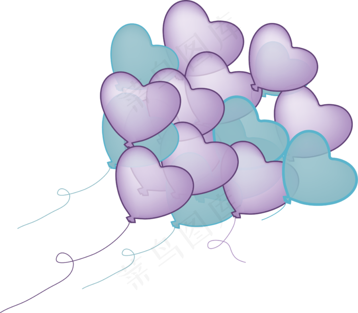气球彩色卡通PNG免费下载(2480X3508(DPI:300))ai矢量模版下载