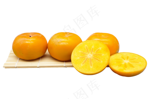 橙色水果柿子