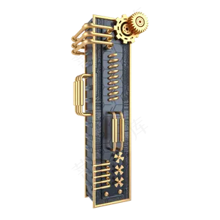 黑金机械倒计时数字1