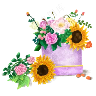 三八妇女节送给女性的鲜花,免抠元素
