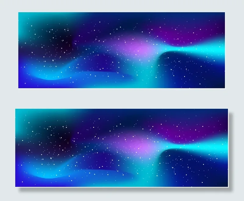 星空蓝色渐变BANNER(3864*1424px 	      )ai矢量模版下载