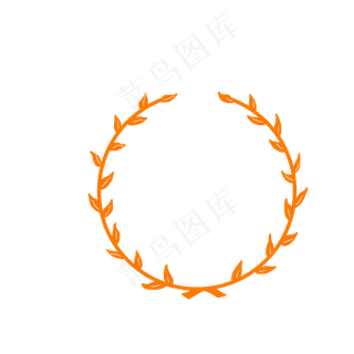 叶子装饰图案叶圈