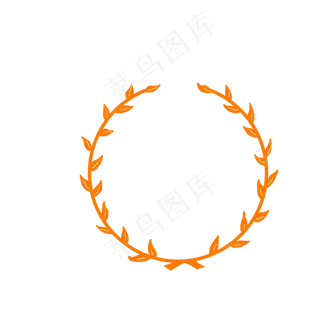 叶子装饰图案叶圈