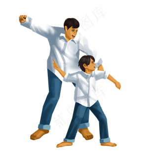 父亲节父亲陪儿子玩