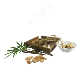 养生中药药材组合,免抠元素